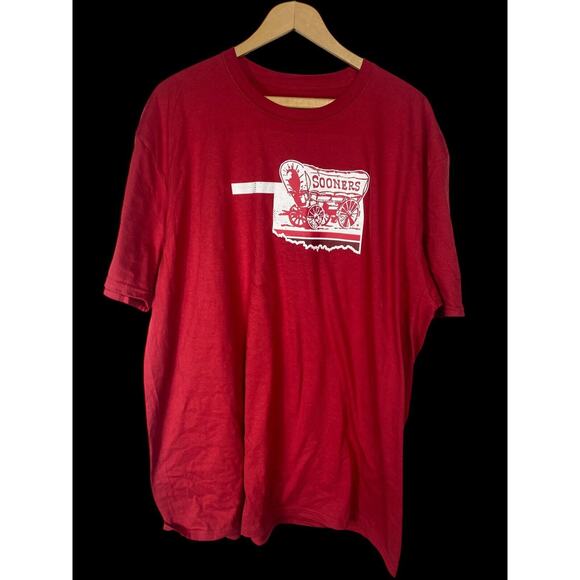 OU T Shirt Size 2XL Adult Mens Womens Sooner Schooner Wagon Oklahoma Red Fanatic - Picture 1 of 4